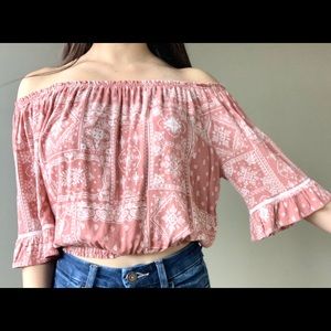 off the shoulder crop top